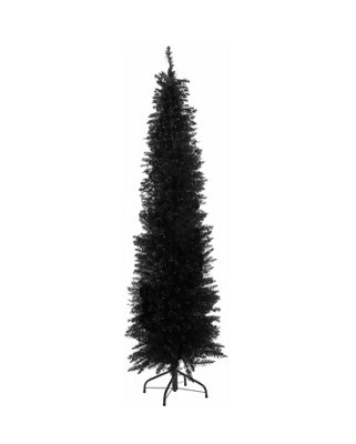 6 Ft Slimline Artificial Christmas Tree 560 Tips Full Tree Easy To Assemble With Solid StandXmas Home Decor Tall 1.8M Black from B&Q