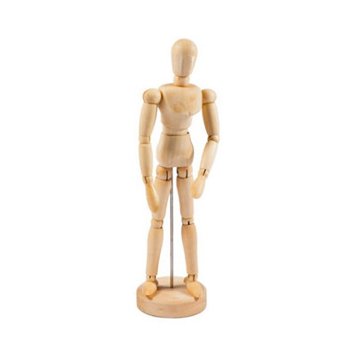 Jakar Wooden Male Manikin8.5" (20Cm) Fully Articulated Movable Artist Model For Sketching & Anatomy Study (9010) from B&Q