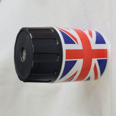 Jakar Single Hole Plastic Pencil Sharpener 5030 Union Jack Printed Cylinder Bin Compact With Removable Bottom For Shavings from B&Q