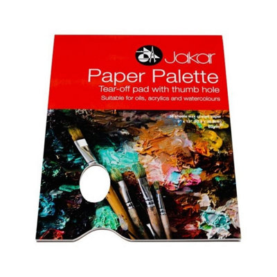 Jakar Paper Palette Pad36 Sheets Tear-Off Wax Coated With Thumb Hole9.5" X 12.5" For OilsAcrylics & Watercolors (6640) from B&Q