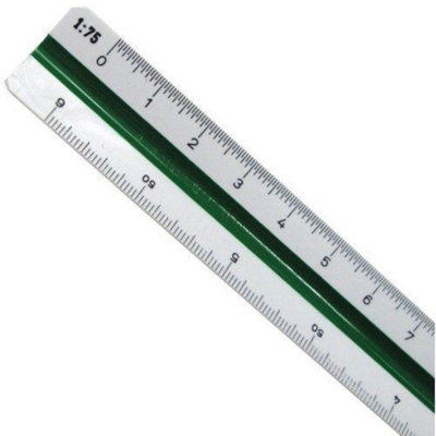 Jakar Architect 1 Triangular Scale 30Cm Polystyrene Ruler With 6 Scales 1:20-1:125 Dual-Colour For Architects & Students from B&Q