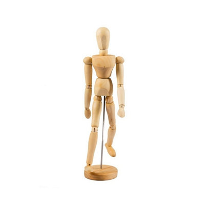 Jakar Wooden Male Manikin12.5" (30Cm) Fully Articulated Movable Artist Model For Sketching & Anatomy Study (9011) from B&Q
