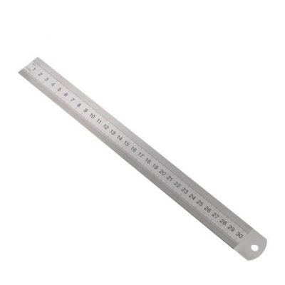 Jakar Stainless Steel Ruler 30Cm 12.5" Precision Marked Cmmm1/2mm & Inches 8/16/32/64Ths Anti-Rust Durable For Drawing & Craft from B&Q