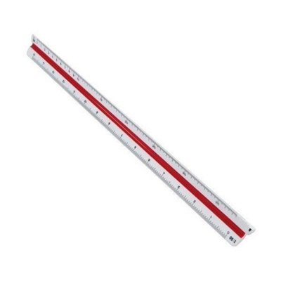 Jakar Architect 2 Triangular Scale 30Cm Polystyrene Metric Ruler 3702 With 6 Scales Dual Colour Markings For Architects Engineers from B&Q