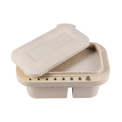 Jakar Rectangular Brush Tub With Integrated Palette Lid1.2L Artist Paint Brush Holder & Washer Storage (6552) from B&Q