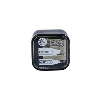 Jakar Double Hole Metal Pencil Sharpener 5072 For Graphite & Colour Pencils Durable Precision Sharpening For Artists & Students from B&Q
