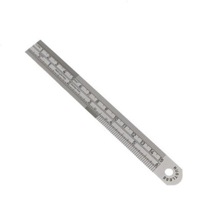 Jakar Stainless Steel Ruler 15Cm 6.5" Precision Marked Cmmm1/2mm & Inches 8/16/32/64Ths Anti-Rust Durable For Drawing & Craft from B&Q