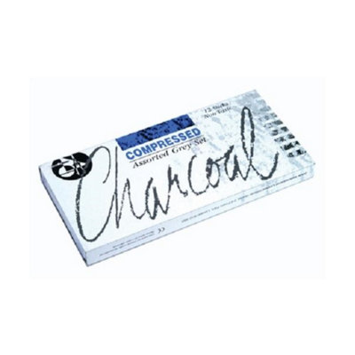 Jakar Compressed Charcoal Set Grey (12 Sticks)High-Quality Artist Charcoal For Sketching & Shading (7623) from B&Q