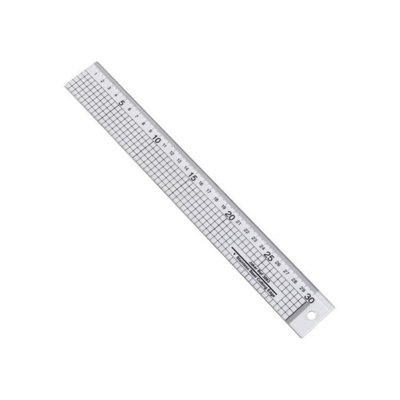 Jakar Acrylic Ruler 30Cm With Stainless Steel Edge Clear Durable Cm/mm Markings For Precision Craft & Technical Drawing 3063