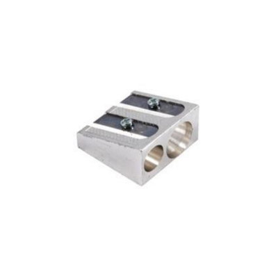 Jakar Double Hole Metal Pencil Sharpener 5014 Wedge Design Durable Classic Shape Precision Sharpening For School & Artists from B&Q