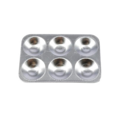 Jakar Aluminium Rectangular Palette13 X 9Cm With 6 Wells (6614)Lightweight & Durable In Hanging Pack from B&Q