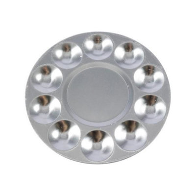 Jakar Aluminium Round Palette17Cm Diameter With 10 Wells (6615)Lightweight & DurableHanging Pack from B&Q