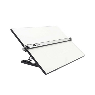 Jakar A2 Draftline Drawing BoardLightweight Plastic With Parallel MotionIntegrated ProtractorRuler & Magnetic Clamp (8416)