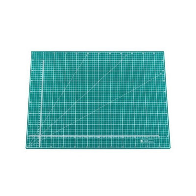 Jakar A2 Green Double-Sided Cutting MatSelf-Healing Surface With 1Cm & 5Cm Grid Lines For Craft & Design (7328) from B&Q