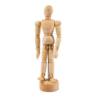 Jakar Wooden Male Manikin4.5.5" (11Cm) Fully Articulated Movable Artist Model For Sketching & Anatomy Study (9009) from B&Q
