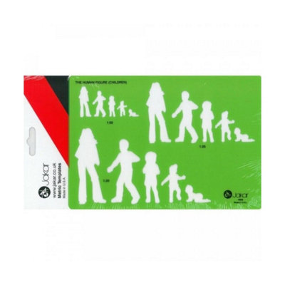 Jakar Human Figure Template 212X148mm Green Acrylic 4609 For DrawingIllustration & Layout Design For Artists & Students from B&Q