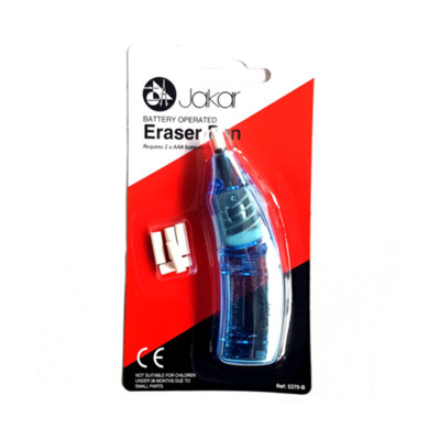 Jakar Battery Operated Eraser PenBlue (5370-B) With 5 Replacement TipsRequires 2 X Aaa Batteries from B&Q
