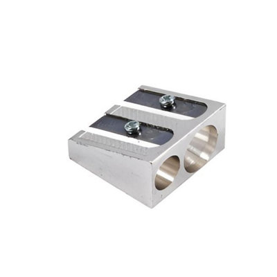 Jakar Double Hole Metal Pencil Sharpener 5014 Wedge Design Durable Blistercarded For School Office & Artists from B&Q
