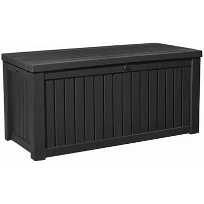 Centurion Supports Tungsten 450 Litre 119 Gallon Waterproof Extra Large Lockable Easy-Open Garden Storage Box In Black from B&Q