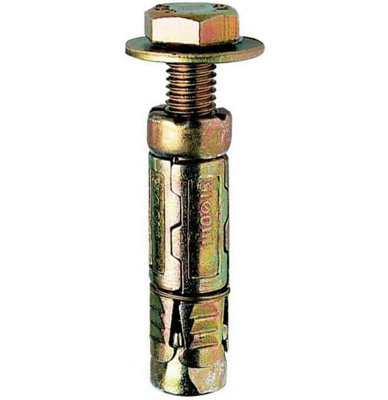 Charles Watson M10X50 Loose Bolt Shield Anchor Zinc-Plated Steel Masonry Fixing from B&Q