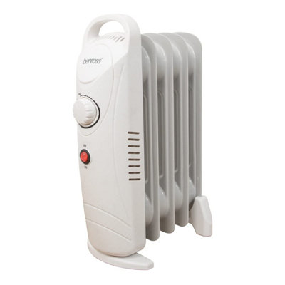 Benross 41640 Portable 5 Fin Mini Oil Filled Radiator/low Energy Plug In Heater/adjustable Thermostat/automatic Overheat from B&Q