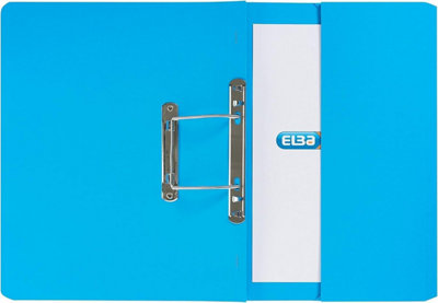 Hamelin 100090146 Foolscap Elba Strongline 320 Gsm 36 mm Spring Pocket FileBlue (Pack Of 25) from B&Q