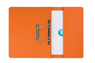 Elba Strongline Spring Pocket Files36mm Capacity Foolscap OrangePack Of 25 from B&Q