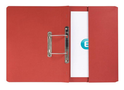 Elba Foolscap Strongline Spring Pocket FilesBordeaux320 GsmPack Of 25 from B&Q