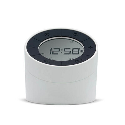Acctim Jowie White Multifunction Lcd Alarm Clock & Nightlight from B&Q