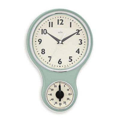 Acctim Kitchen Time Sage Wall Clock from B&Q