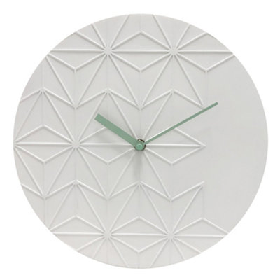Acctim Chloe Wall Clock Quartz Geometric Resin Face Open Dial White 30Cm from B&Q
