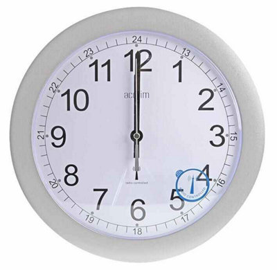 AcctimFormia 30Cm Radio Controlled Analogue Wall ClockSilver from B&Q