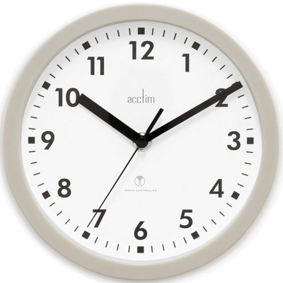 Acctim 74667 Nardo 20Cm Radio Controlled Grey Wall Clock from B&Q