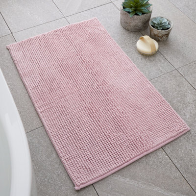 Catherine Lansfield Pink Bathroom Bobble Bath Mat
