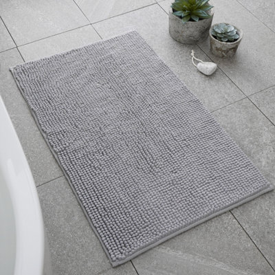 Catherine Lansfield Silver Bathroom Bobble Bath Mat