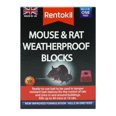 Rentokil Mouse & Rat Weatherproof Bait Blocks Ii (10) from B&Q