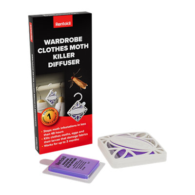 Rentokil Wardrobe Clothes Moth Killer Diffuser (1 Hanging Tag And 2 Refills) from B&Q