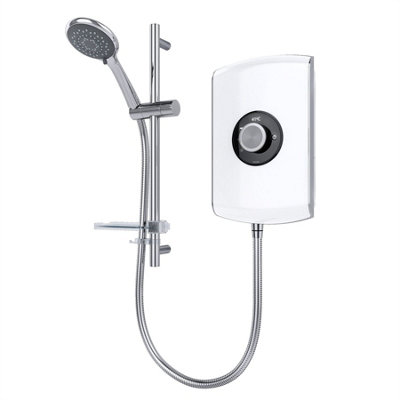 Triton Amore 9.5Kw Electric Shower Gloss White 5 Spray Mode Handset 1.5M Hose from B&Q