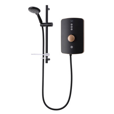 Triton Amala Black Brushed Copper Effect Manual Electric Shower9.5Kw from B&Q