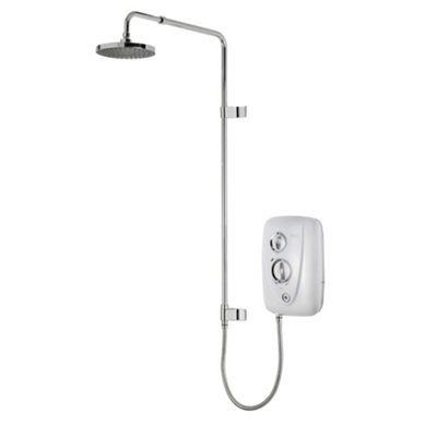 Triton T80 Easi-Fit+ Uniq Gloss White Rainfall Thermostatic Electric Shower10.5Kw from B&Q