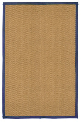 BrownBlue Herringbone Weave Large Rug(L)200Cm X (W)135Cm from B&Q