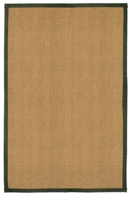 BrownGreen Herringbone Weave Large Rug(L)200Cm X (W)135Cm from B&Q