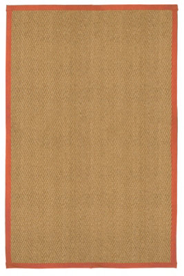 BrownOrange Herringbone Weave Large Rug(L)200Cm X (W)135Cm from B&Q