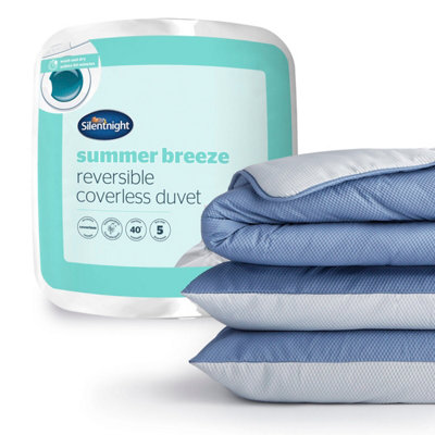 Silentnight Seersucker Coverless Duvet 2.5 Tog Blue/greyDouble from B&Q