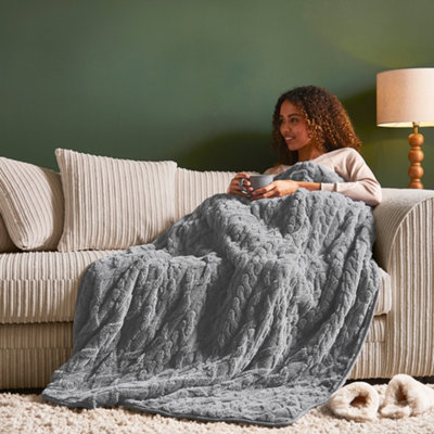 Silentnight Luxury Super Cosy Heated Throw - Charcoal - Image 5