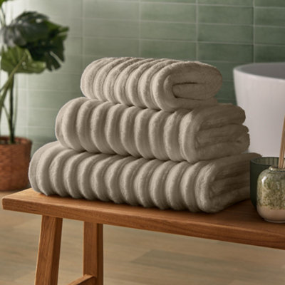 Silentnight Ribbed Cotton Towels - Natural - Image 4