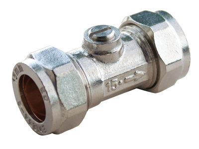 High-Quality Oracstar 15mm Chrome Isolating Valve For Water Control from B&Q