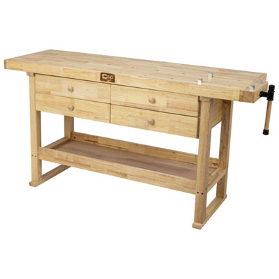 Sip Professional Hardwood 4-Drawer WorkbenchL164 X W50 X H82 Cm from B&Q