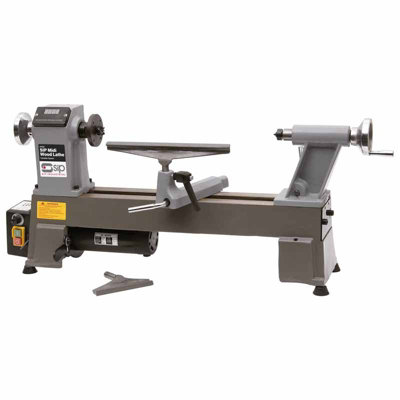 SIP Variable Speed Cast Iron Midi Wood Lathe - Grey - Image 5