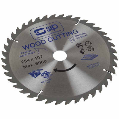 Sip 254mm X 30mm Tct 40T Circular Blade Saw from B&Q